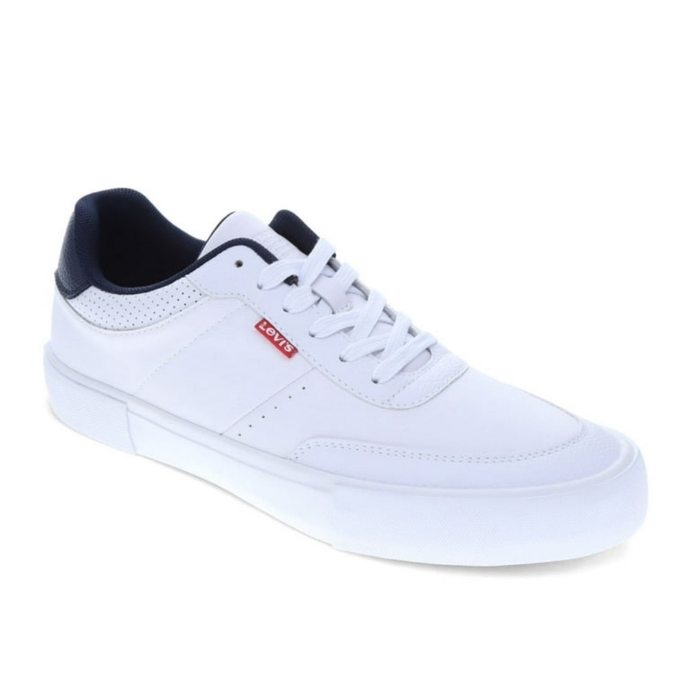 Levi Men's Munro White Leather Retro Low Top Sneakers Size 9